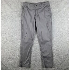 Bird Dogs Pants Mens 32x34 (32x29) Gray Performance Golf Chino Stretch Unlined
